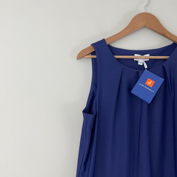 Jude Connally Pamela Navy Blue Colorblock Sleeveless Dress Size Large - Picture 5 of 5